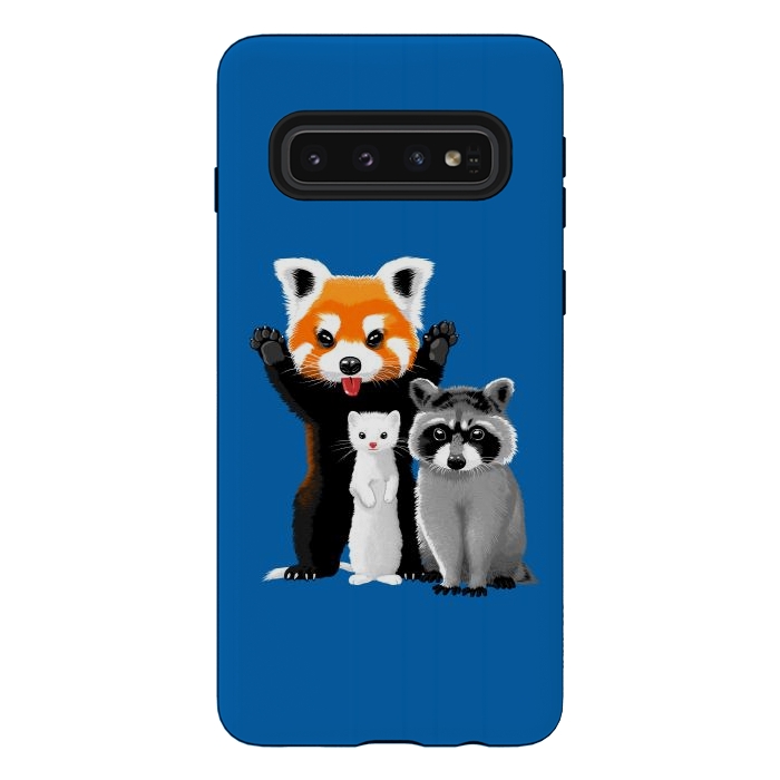Galaxy S10 StrongFit Raccoon, ferret and red panda by Alberto