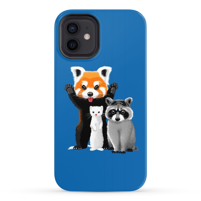 iPhone 12 StrongFit Raccoon, ferret and red panda by Alberto