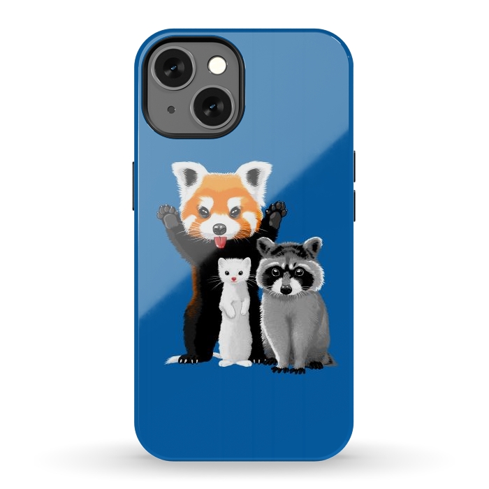 iPhone 13 StrongFit Raccoon, ferret and red panda by Alberto