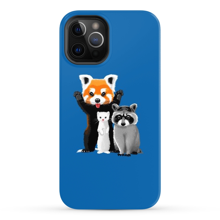 iPhone 12 Pro Max StrongFit Raccoon, ferret and red panda by Alberto
