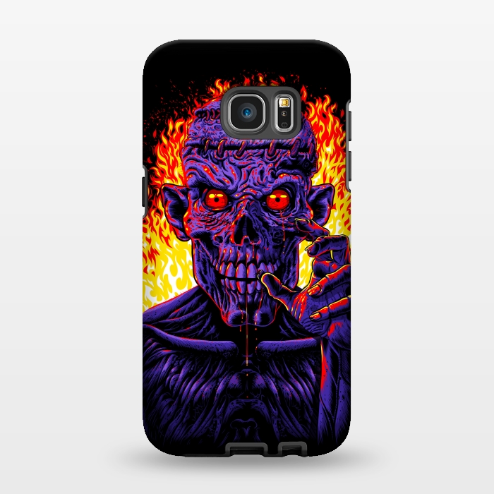 Galaxy S7 EDGE StrongFit Zombie in flames by Alberto