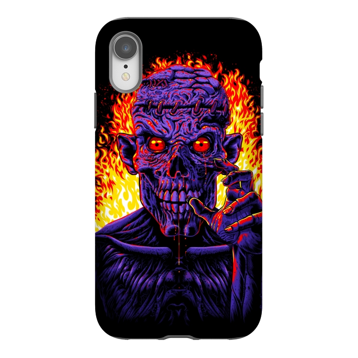 iPhone Xr StrongFit Zombie in flames by Alberto