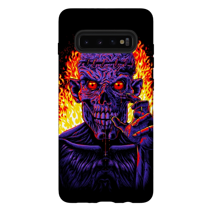 Galaxy S10 plus StrongFit Zombie in flames by Alberto