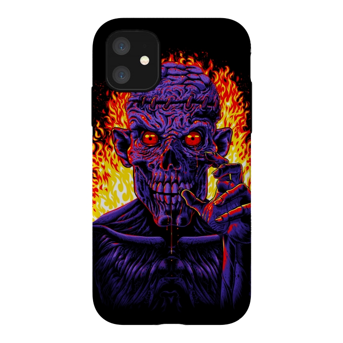 iPhone 11 StrongFit Zombie in flames by Alberto