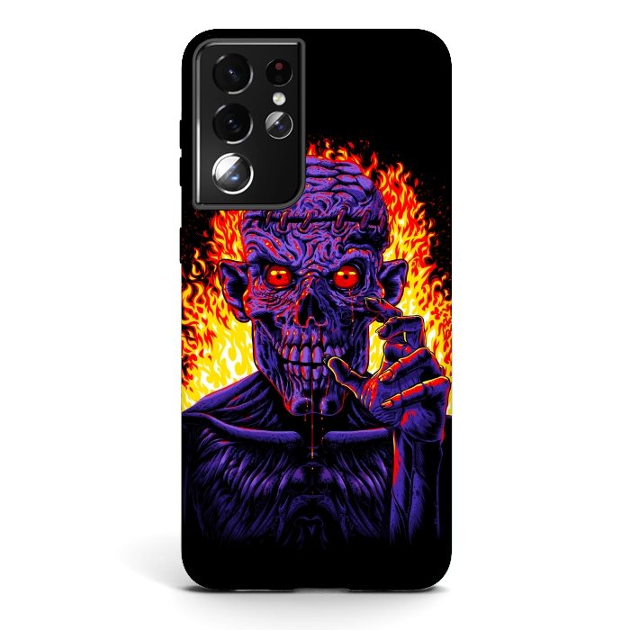 Galaxy S21 ultra StrongFit Zombie in flames by Alberto
