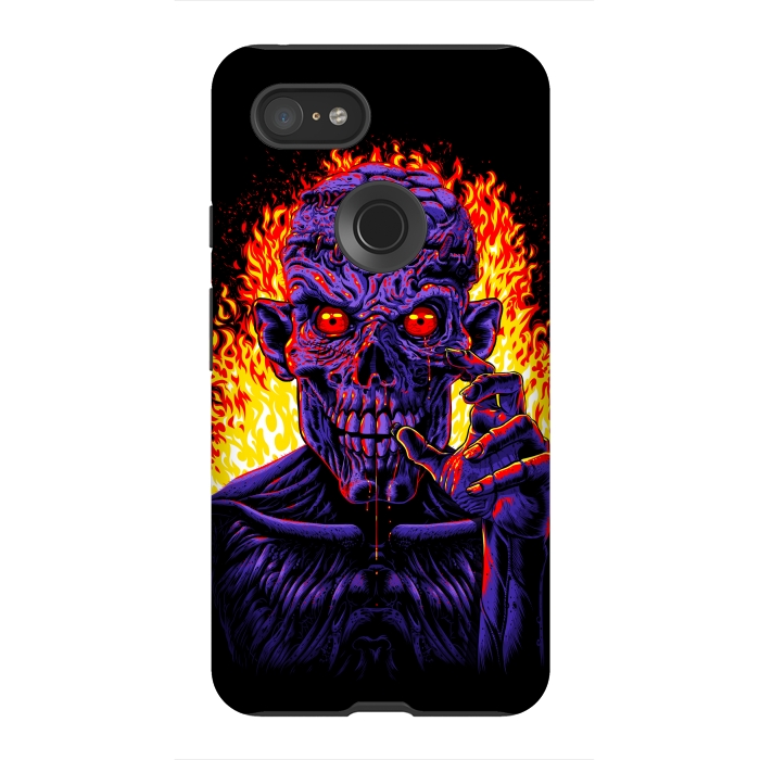 Pixel 3XL StrongFit Zombie in flames by Alberto