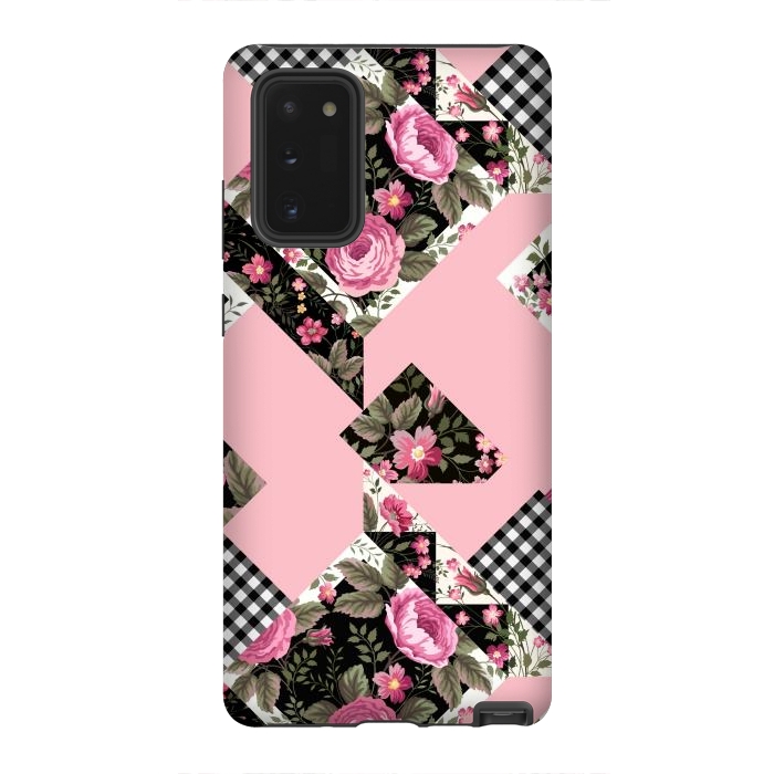 Galaxy Note 20 StrongFit elegant roses with pink background by ArtsCase