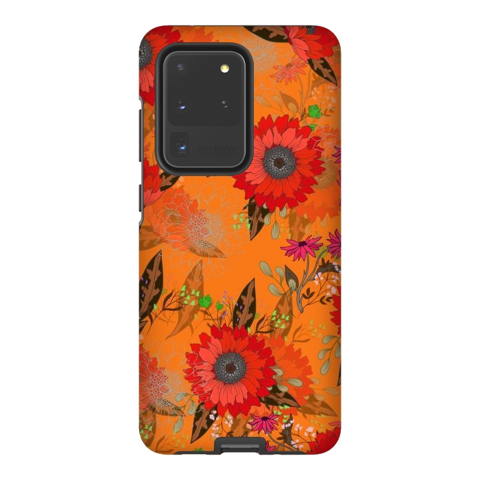 Galaxy S20 Ultra StrongFit Sunflowers for October by ArtsCase
