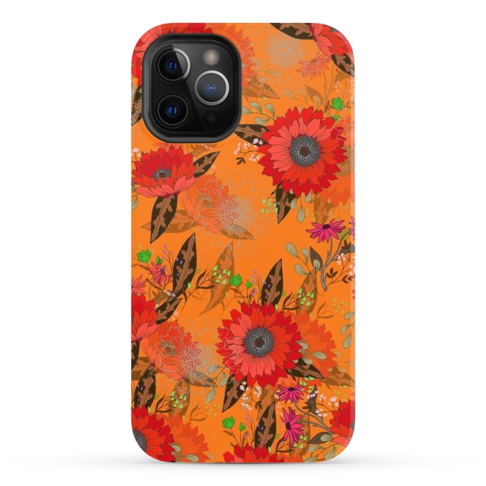 iPhone 12 Pro Max StrongFit Sunflowers for October by ArtsCase