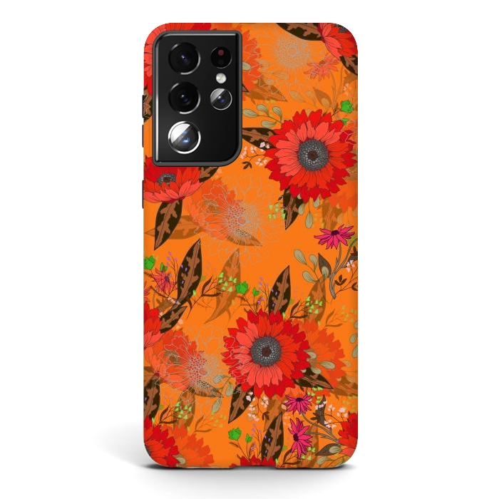 Galaxy S21 ultra StrongFit Sunflowers for October by ArtsCase