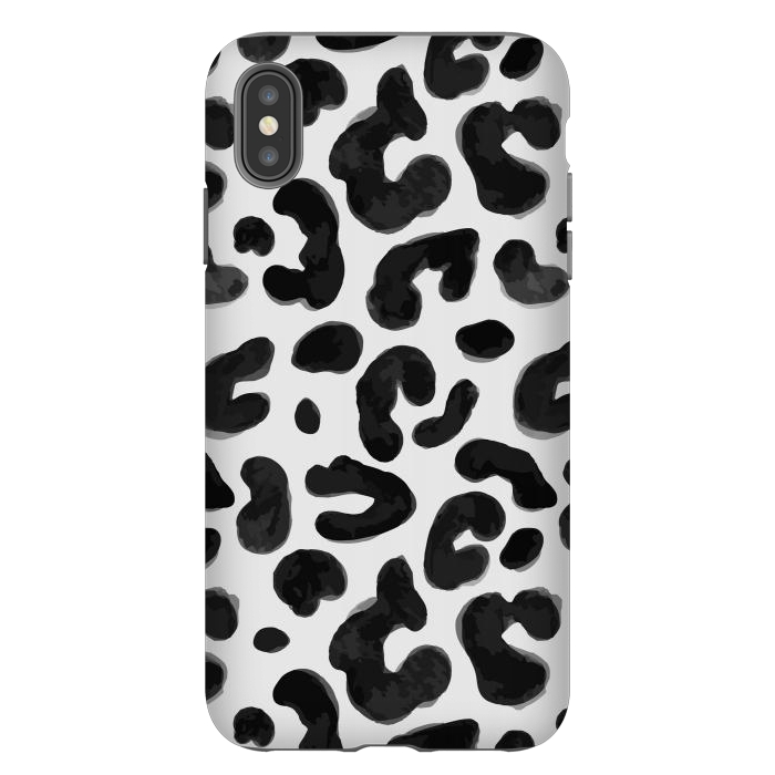 iPhone Xs Max StrongFit Black Animal Print by ArtsCase