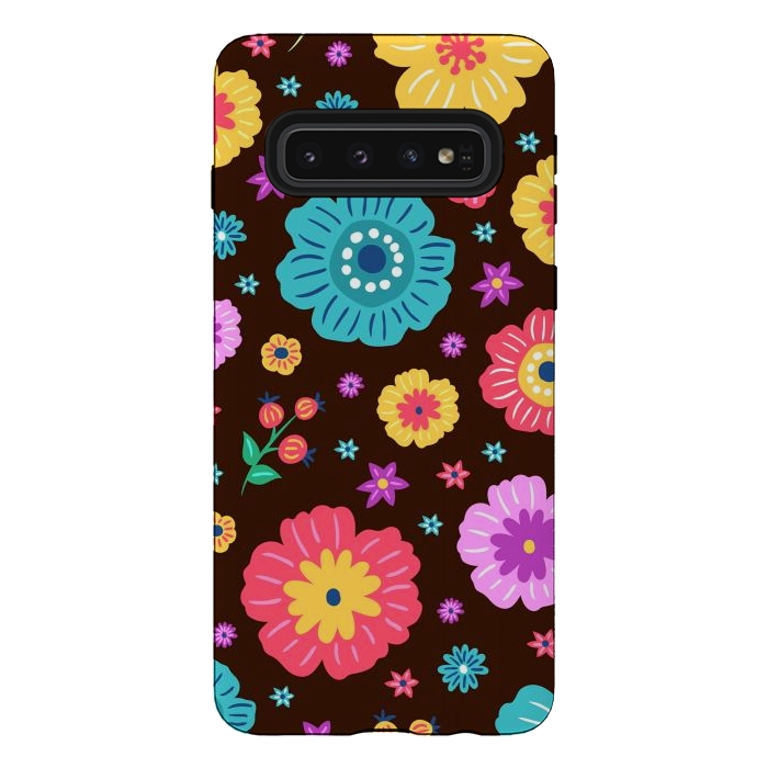 Galaxy S10 StrongFit Floral Design 000 by ArtsCase