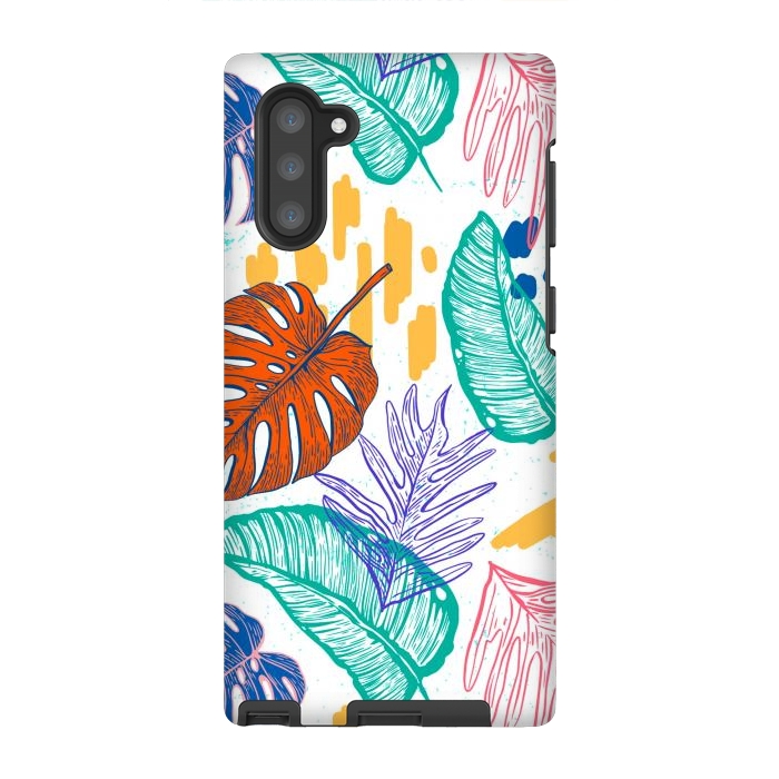 Galaxy Note 10 StrongFit Monstera Leaves by ArtsCase
