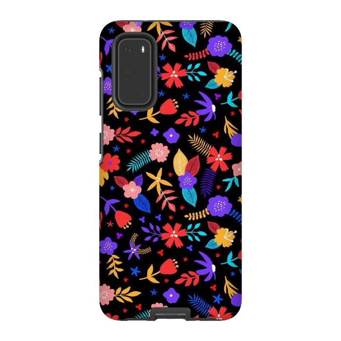 Galaxy S20 StrongFit Multicoulored Floral Design by ArtsCase
