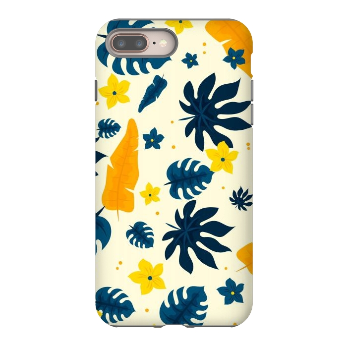 iPhone 7 plus StrongFit Tropical Leaves Floral by ArtsCase