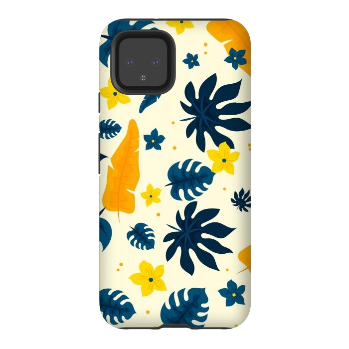 Pixel 4 StrongFit Tropical Leaves Floral by ArtsCase