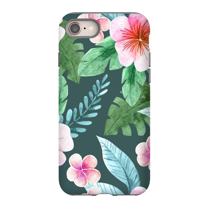 iPhone 8 StrongFit Tropical Pink Floral by ArtsCase
