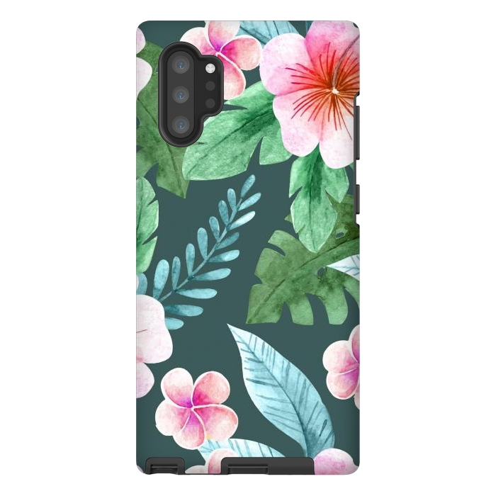 Galaxy Note 10 plus StrongFit Tropical Pink Floral by ArtsCase