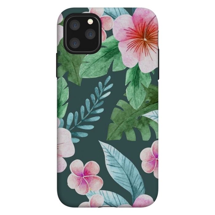 iPhone 11 Pro Max StrongFit Tropical Pink Floral by ArtsCase