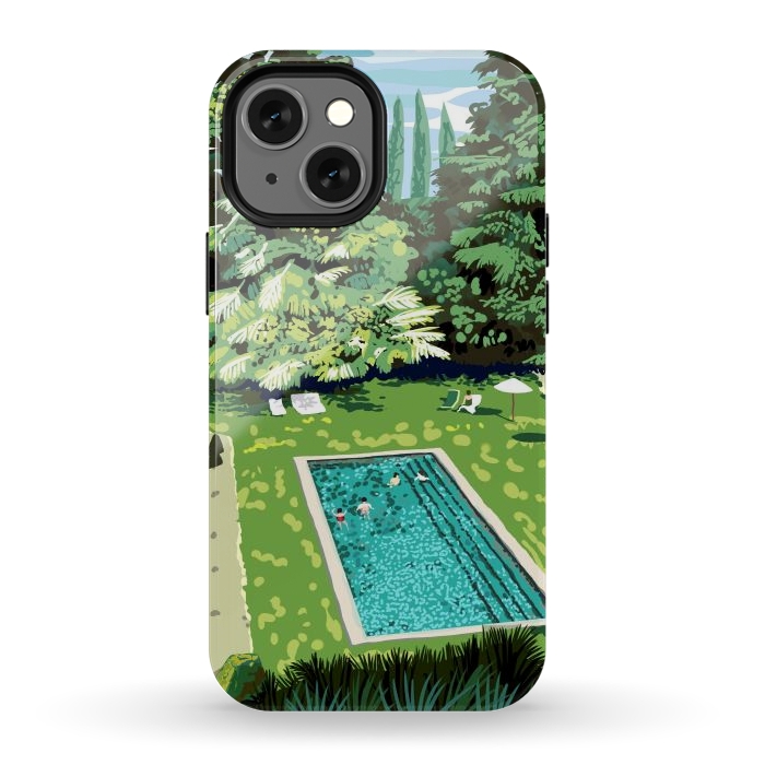 iPhone 12 mini StrongFit Life's Better Poolside | Vacation Travel Holiday Resort Swim | Architecture Summer Landscape by Uma Prabhakar Gokhale