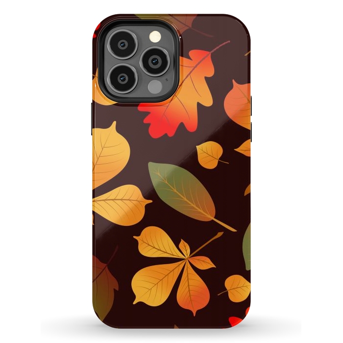 iPhone 13 Pro Max StrongFit Autumn Leaf Pattern Design by ArtsCase