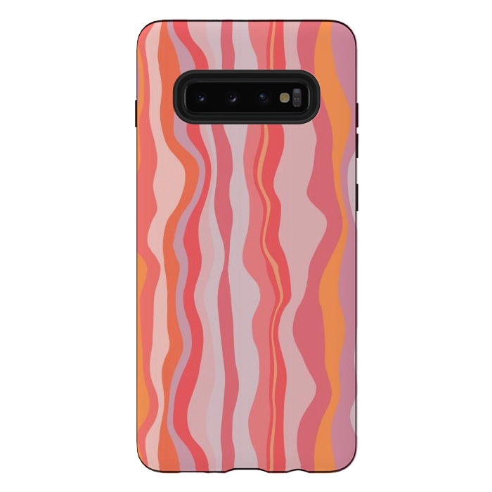 Galaxy S10 plus StrongFit Melted Marrakesh Stripes by Nic Squirrell