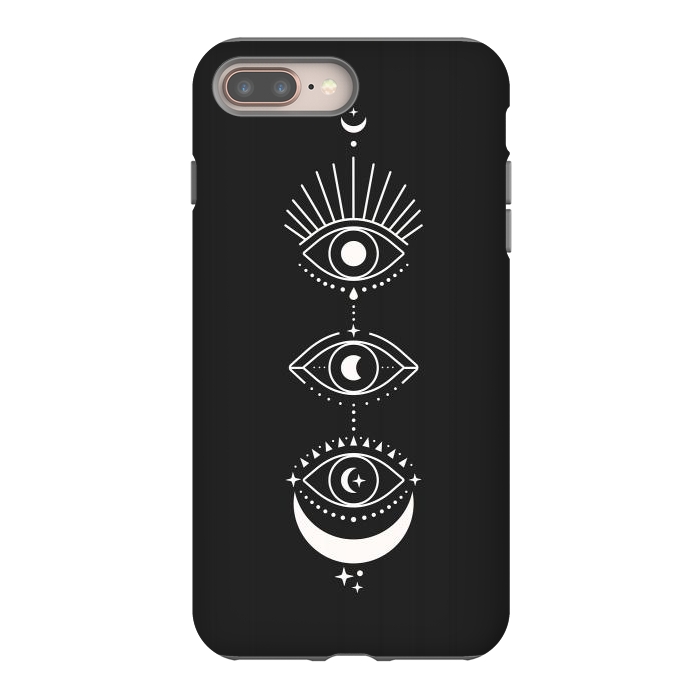 iPhone 7 plus StrongFit Black Eyes Moon Phases by ArtPrInk