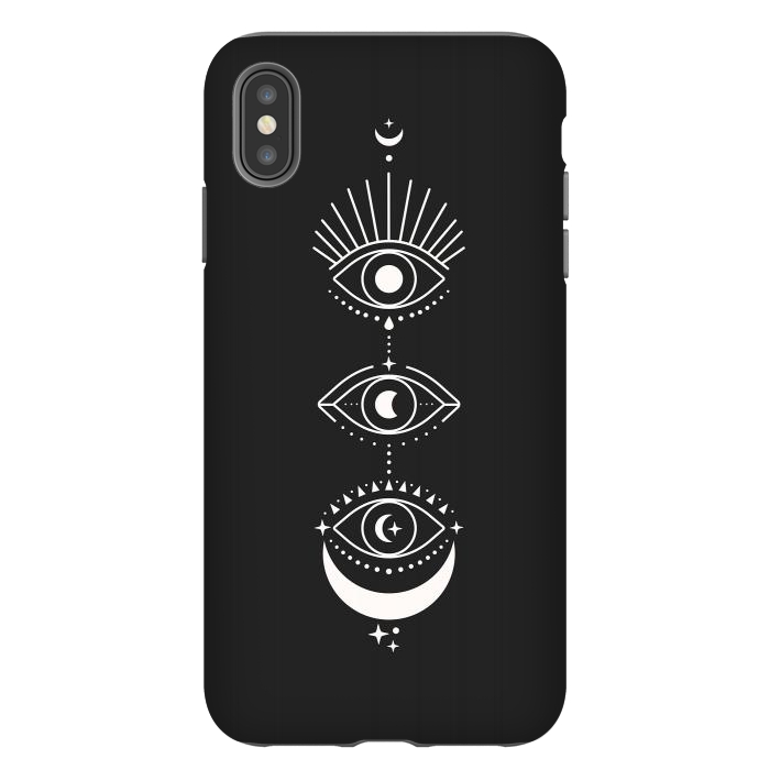 iPhone Xs Max StrongFit Black Eyes Moon Phases by ArtPrInk