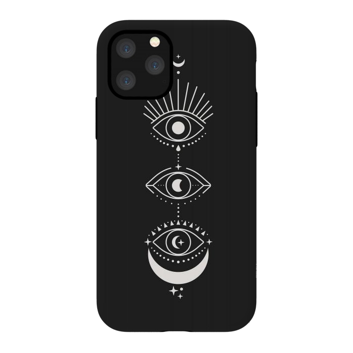 iPhone 11 Pro StrongFit Black Eyes Moon Phases by ArtPrInk