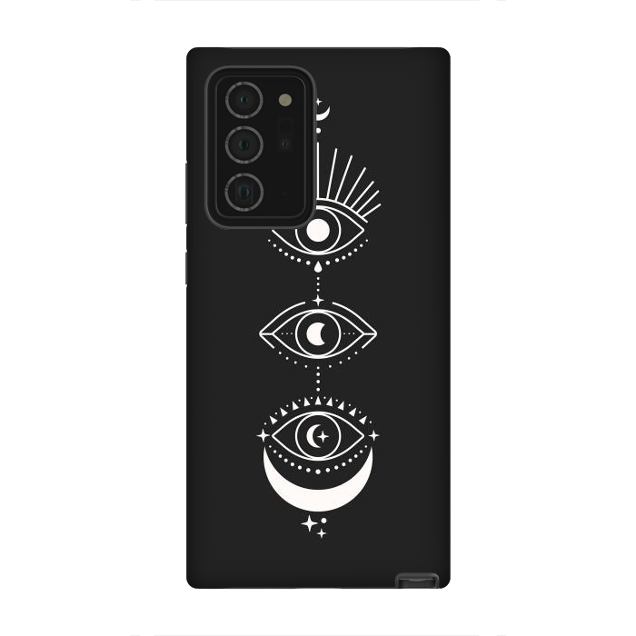Galaxy Note 20 Ultra StrongFit Black Eyes Moon Phases by ArtPrInk