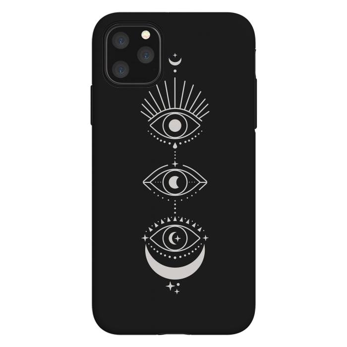 iPhone 11 Pro Max StrongFit Black Eyes Moon Phases by ArtPrInk