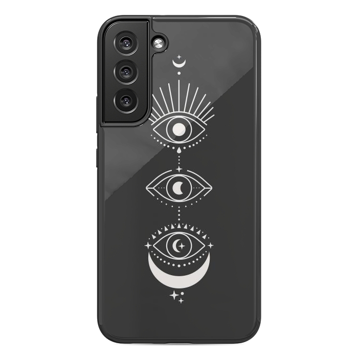 Galaxy S22 plus StrongFit Black Eyes Moon Phases by ArtPrInk