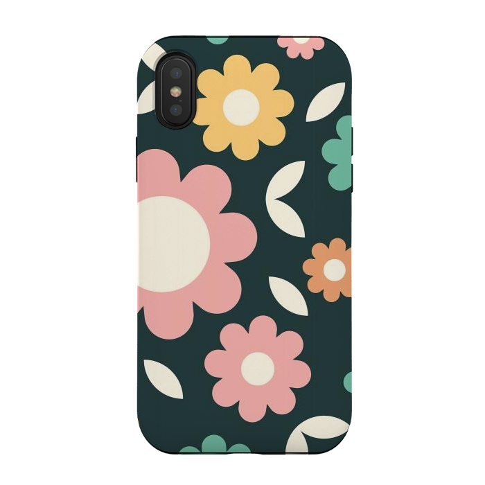 iPhone Xs / X StrongFit Rainbow Flowers by ArtPrInk