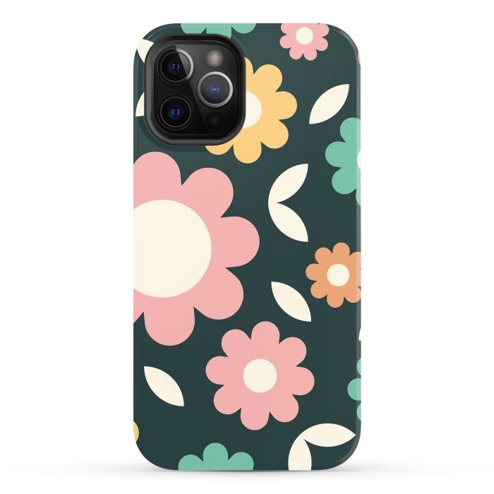 iPhone 12 Pro Max StrongFit Rainbow Flowers by ArtPrInk