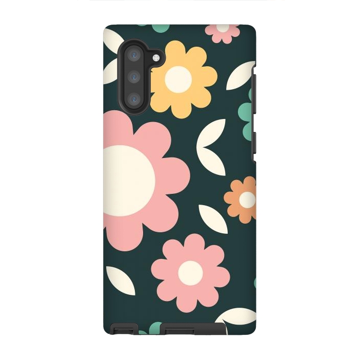 Galaxy Note 10 StrongFit Rainbow Flowers by ArtPrInk