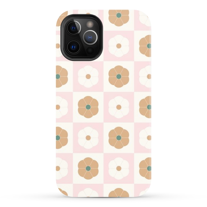 iPhone 12 Pro Max StrongFit Geometric Flowers by ArtPrInk