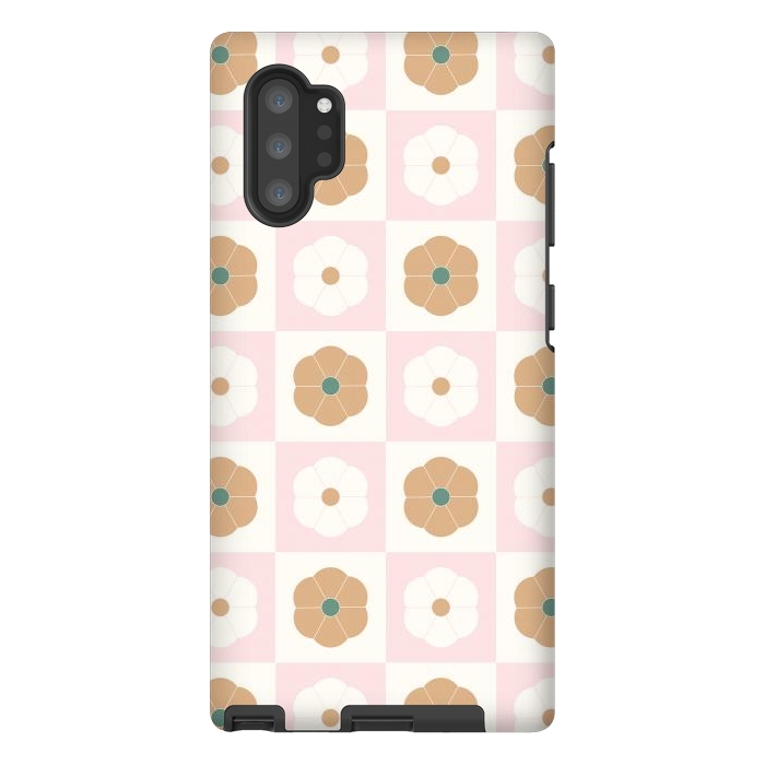 Galaxy Note 10 plus StrongFit Geometric Flowers by ArtPrInk