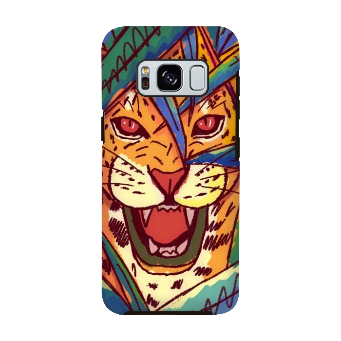 Galaxy S8 StrongFit The jungle cat by Steve Wade (Swade)