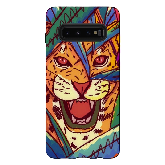 Galaxy S10 plus StrongFit The jungle cat by Steve Wade (Swade)