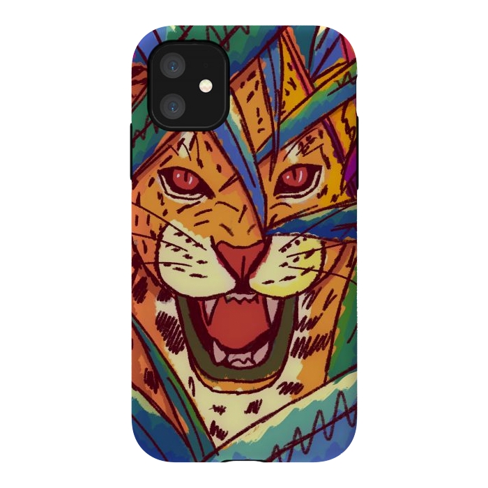 iPhone 11 StrongFit The jungle cat by Steve Wade (Swade)