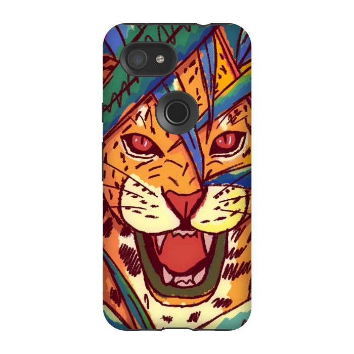 Pixel 3A StrongFit The jungle cat by Steve Wade (Swade)