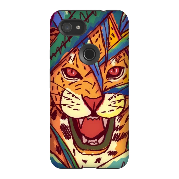 Pixel 3AXL StrongFit The jungle cat by Steve Wade (Swade)