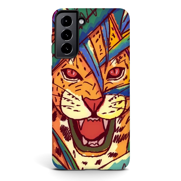 Galaxy S21 StrongFit The jungle cat by Steve Wade (Swade)