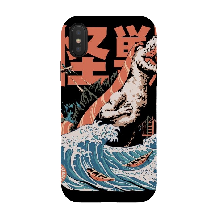 iPhone Xs / X StrongFit Dino Sushi by Ilustrata