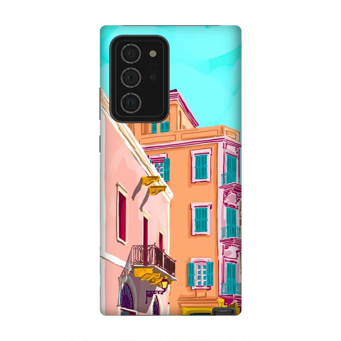 Galaxy Note 20 Ultra StrongFit Colorful Houses by Uma Prabhakar Gokhale
