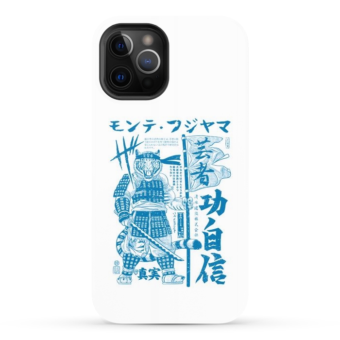 iPhone 12 Pro Max StrongFit Samurai Tiger Kanji Warrior by Alberto