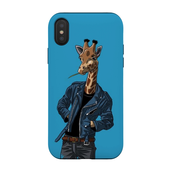 iPhone Xs / X StrongFit Rock giraffe by Alberto