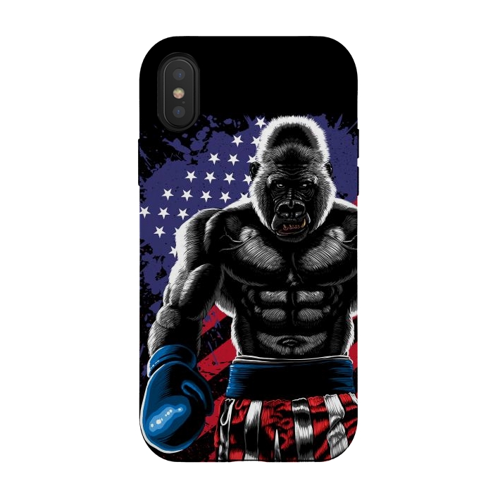 iPhone Xs / X StrongFit Gorilla boxing by Alberto