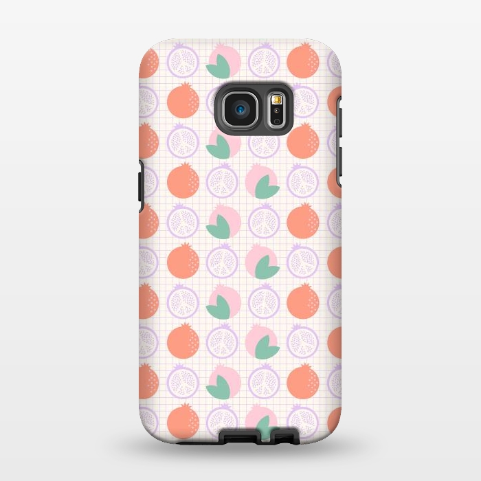 Galaxy S7 EDGE StrongFit Pastels Peaceful Pomegranate by ArtPrInk
