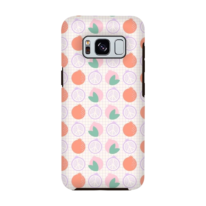 Galaxy S8 StrongFit Pastels Peaceful Pomegranate by ArtPrInk